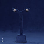 Load image into Gallery viewer, SILVER COLOR PEARL TOP WITH CZ CUBIC ZIRCONIUM (AT-16)