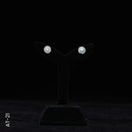 Load image into Gallery viewer, SILVER COLOR PEARL TOP WITH CZ (AT-21)