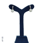 Load image into Gallery viewer, SILVER PEARL TOP HANGING WITH CZ (AT - 22)