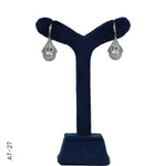 Load image into Gallery viewer, SILVER COLOR PEARL HANGING WITH CZ (AT - 27)