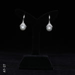 Load image into Gallery viewer, SILVER COLOR PEARL HANGING WITH CZ (AT - 27)