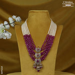 Load image into Gallery viewer, Gold Necklace Made with Rubies and Pearls - GCP1112