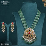 Load image into Gallery viewer, Gold Halfset with pearls and emeralds - GHP0526