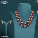 Load image into Gallery viewer, Gold Necklace with rubies and stones - GSMS405