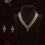 Load image into Gallery viewer, Alloy Off Set with Fresh Water Pearls H1675