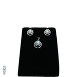 Load image into Gallery viewer, SILVER PEARL TOP+PENDENT SET WITH CZ (P0923)