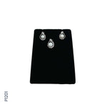 Load image into Gallery viewer, SILVER PEARL TOP+PENDENT SET WITH CZ (P1201)