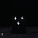 Load image into Gallery viewer, SILVER PEARL TOP+PENDENT SET WITH CZ (P1201)