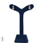 Load image into Gallery viewer, SILVER COLOR PEARL TOP WITH CZ (T3001)