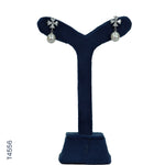 Load image into Gallery viewer, SILVER PEARL TOP HANGING WITH CZ (T4556)