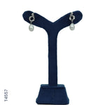 Load image into Gallery viewer, SILVER PEARL TOP HANGING WITH CZ (T4557)