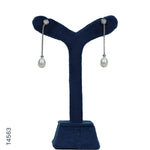 Load image into Gallery viewer, SILVER PEARL HANGING WITH CZ (T4563)