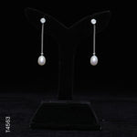 Load image into Gallery viewer, SILVER PEARL HANGING WITH CZ (T4563)