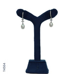 Load image into Gallery viewer, SILVER PEARL HANGING WITH CZ (T4564)