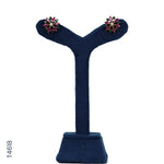 Load image into Gallery viewer, ALLOY GOLD PLATED PEARL TOP WITH RED & GREEN COLOUR STONE & PEARLS (T4618)