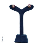 Load image into Gallery viewer, ALLOY GOLD PLATED PEARL HANGING WITH RED COLOUR STONE & PEARLS (T4620)