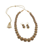 Load image into Gallery viewer, Ball Necklace Chain and Earrings Set - SH306 KrishnaPearlsandJewellers