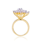 Load image into Gallery viewer, Diamond With Flower Shape In Gold Ring-GRD1566 KrishnaPearlsandJewellers