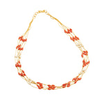 Load image into Gallery viewer, GOLD SIX LINES CORAL PEARL CHAIN - GCP1101