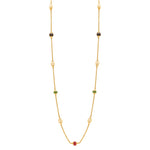 Load image into Gallery viewer, GOLD MULTI STONE PEARL CHAIN - GCPS244