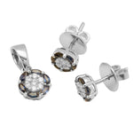 Load image into Gallery viewer, GOLD BLUE SAPPHIRE DIAMOND TOPS WITH PENDANT - GPBS087