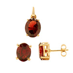 Load image into Gallery viewer, GOLD GARNET SEMI PRECIOUS TOPS WITH PENDANT - GPSM388