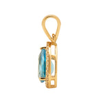 Load image into Gallery viewer, GOLD SEMI PRECIOUS DIAMOND WITH BLUE TOPAZ TOPS WITH PENDANT - GPSM458