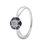 Load image into Gallery viewer, GOLD BLUE SAPPHIRE DIAMOND RING - GRBS280