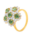 Load image into Gallery viewer, GOLD EMERALD DIAMOND RING - GRE0304