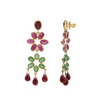 Load image into Gallery viewer, Gold -Multi Stones Earrings -GTMS471 KrishnaPearlsandJewellers