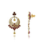 Load image into Gallery viewer, Gold Ruby -Chandbali Earrings -GTR0624 KrishnaPearlsandJewellers