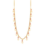Load image into Gallery viewer, GOLD RUBY BEADS WHITE PEARL CHAIN - GCPS450