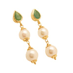 Load image into Gallery viewer, GOLD GREEN STONE CULTURE PEARL TOPS - GTCU180