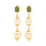 Load image into Gallery viewer, GOLD GREEN STONE CULTURE PEARL TOPS - GTCU180