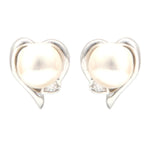 Load image into Gallery viewer, Pearl Heart Earrings -T2975 KrishnaPearlsandJewellers