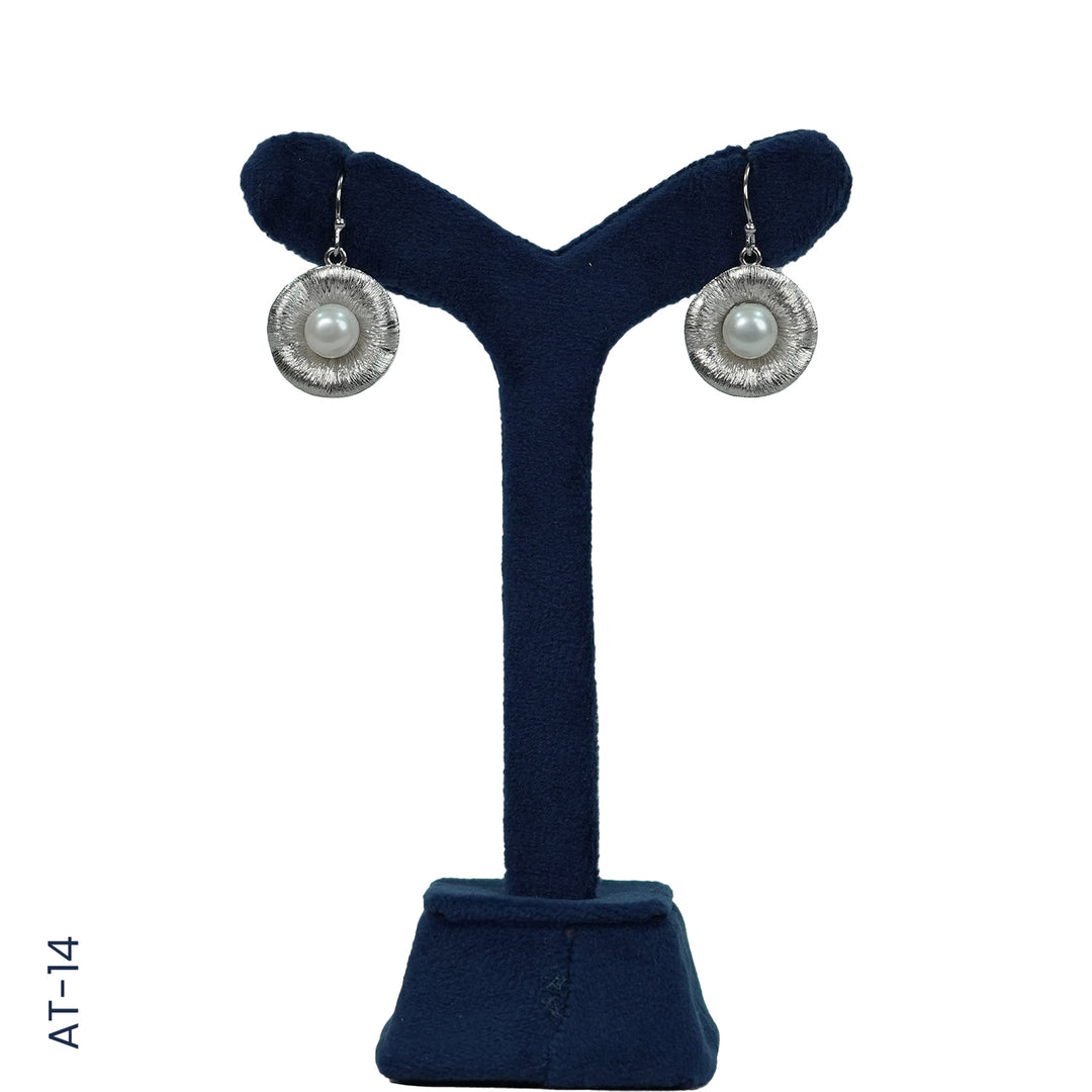 SILVER  PEARL TOP HANGING (AT - 14)