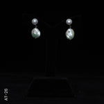 Load image into Gallery viewer, SILVER COLOR PEARL HANGING WITH CZ (AT - 26)