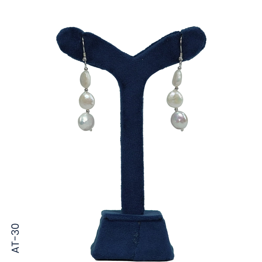 SILVER  PEARL TOP HANGING (AT - 30)