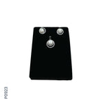 Load image into Gallery viewer, SILVER PEARL TOP+PENDENT SET WITH CZ (P0923)