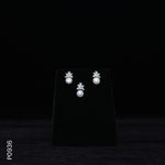 Load image into Gallery viewer, SILVER PEARL TOP+PENDENT SET WITH CZ (P0936)