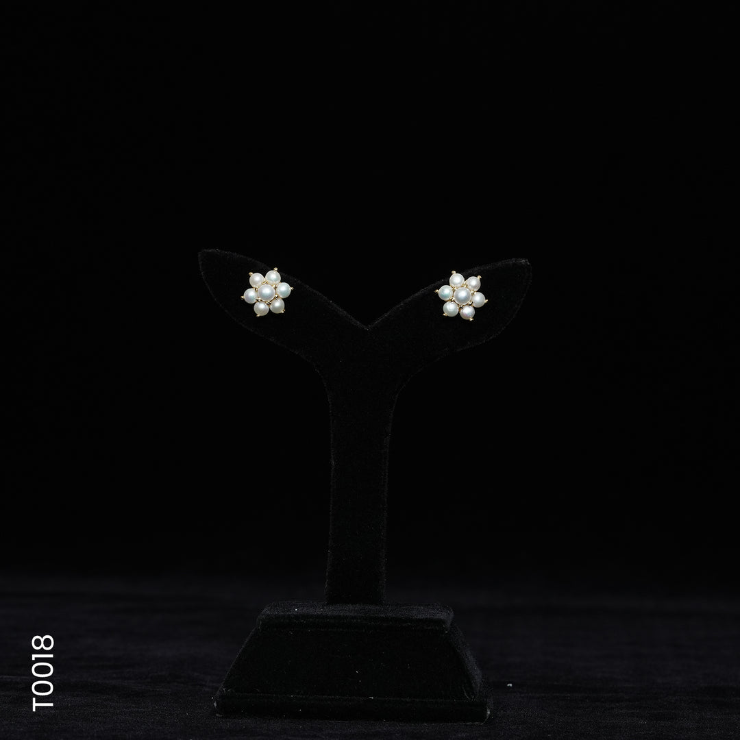 ALLOY GOLD PLATED PEARL TOP (T0018)