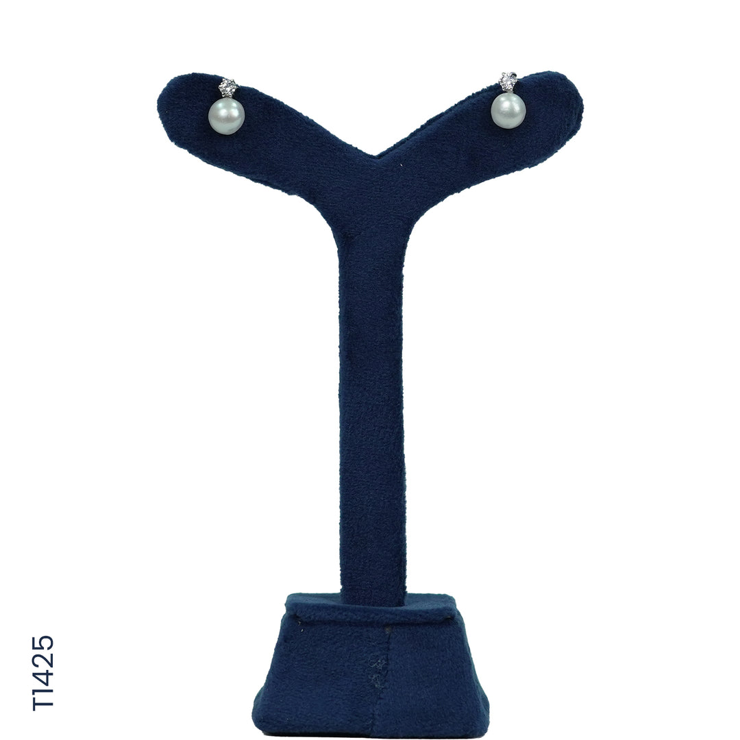 SILVER PEARL TOP WITH CZ (T1425)