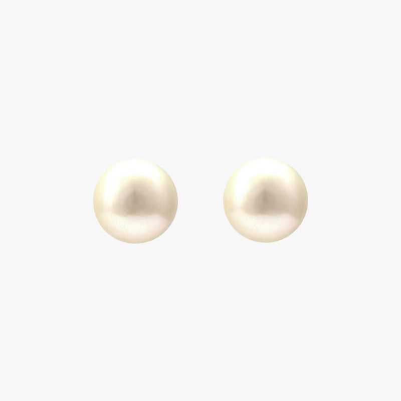 White Pearl Stud Earrings- <br />T3220