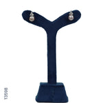 Load image into Gallery viewer, SILVER COLOR PEARL TOP WITH CZ (T3598)