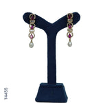 Load image into Gallery viewer, ALLOY GOLD PLATED PEARL HANGING WITH CZ (T4455)