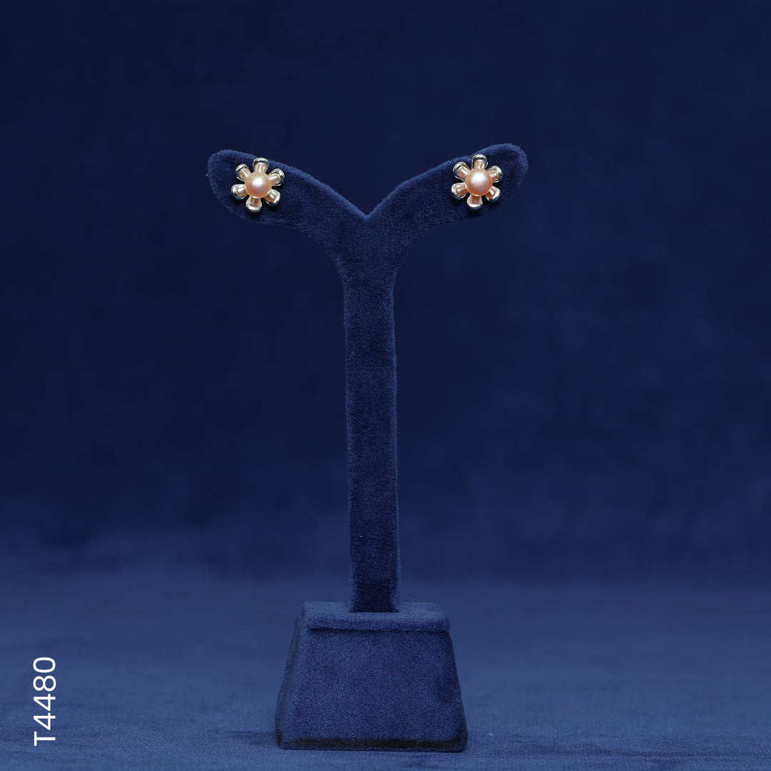 SILVER PEARL TOP WITH COLOUR PEARL (T4480)