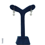 Load image into Gallery viewer, SILVER PEARL HANGING WITH CZ (T4490)