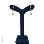 Load image into Gallery viewer, SILVER PEARL HANGING WITH CZ (T4570)