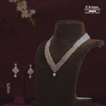 Load and play video in Gallery viewer, Alloy Off Set with Fresh Water Pearls   H1675