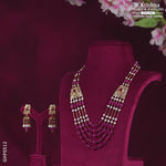 Load and play video in Gallery viewer, Gold Ruby Necklace with Beautiful Jumkas - GHP0512